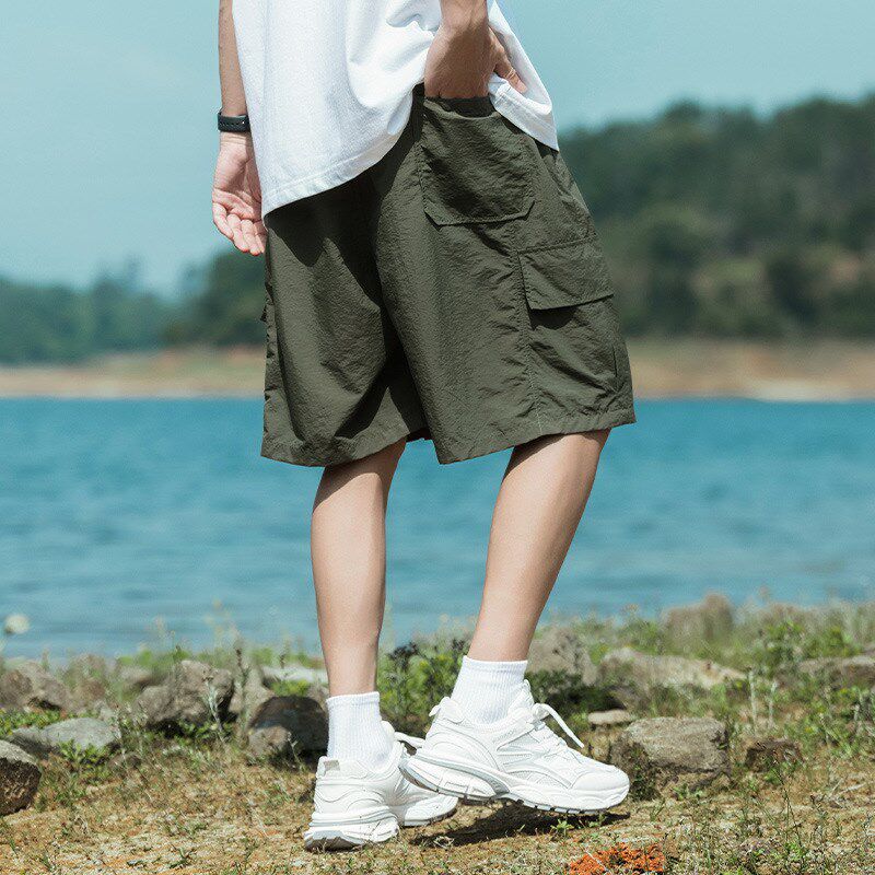 潮流冰感速干工装短裤男夏季宽松大码直筒中裤加肥加大休闲五分裤,淘宝优惠券,粉丝福利购,淘宝优惠卷