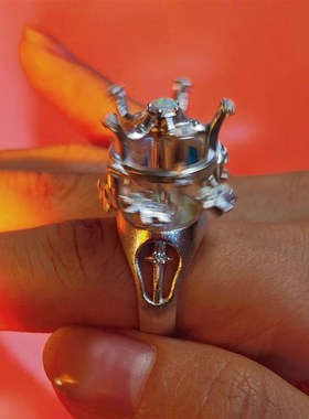 旋转木马戒指925银童话风创意设计游乐场出游约会礼物送女友表白