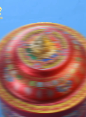 藏族电动转经简藏式转轮家用转金桶底座装饰品金转筒家居玄关摆设