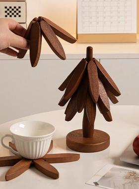 一颗树实木隔热餐垫防烫垫家用防烫锅垫耐高温杯垫创意高级感摆件