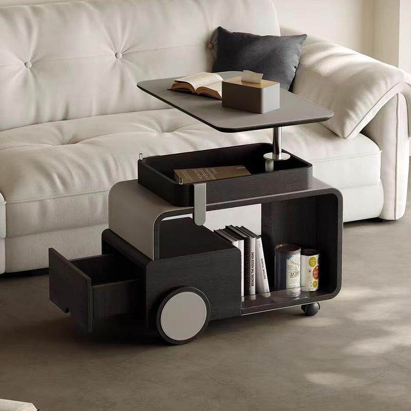 胡桃木活动茶几家用简易小茶车实木多功能沙发边柜可调边桌角桌,淘宝优惠券,粉丝福利购,淘宝优惠卷
