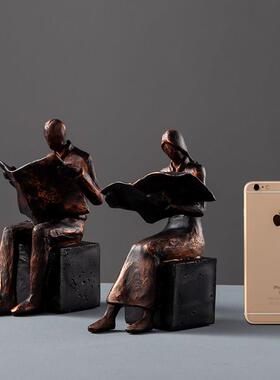 创意欧式阅读艺术家人物饰品家居书柜办公桌面书夹展厅无障碍豪华