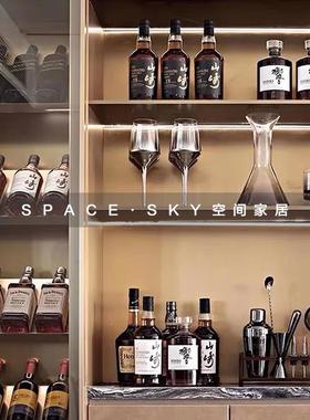 现代样板间酒柜仿真红酒威士忌售楼处水吧台假酒展厅装饰酒摆件