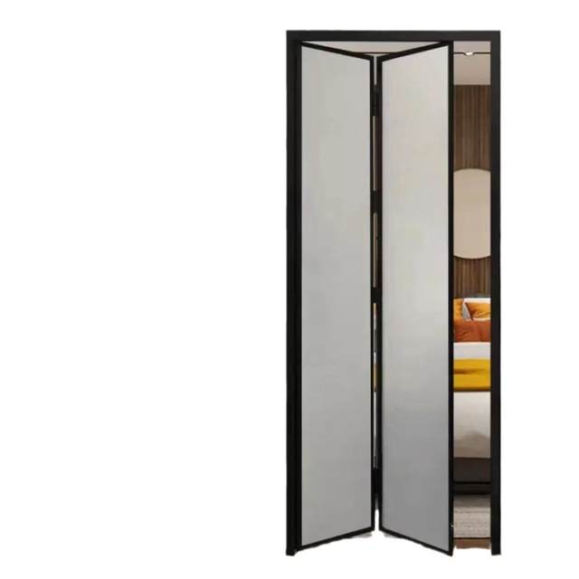 Extremely narrow folding door bathroom door kitchen waterproof moisture-proof titanium magnesium aluminum alloy factory direct sales space saving