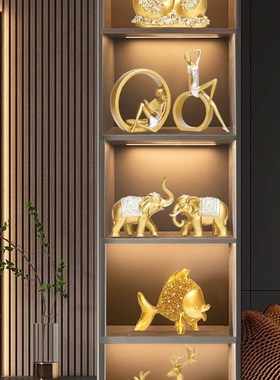 轻奢高档酒柜装饰品摆件家居客厅玄关电视柜摆件创意软装桌面摆设