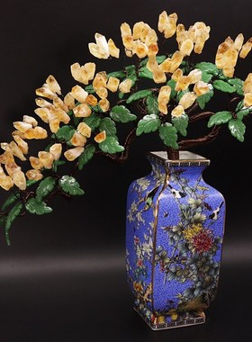 天然水晶招财树红玉髓店铺客厅摇钱装饰礼品开业乔迁结婚家居摆件