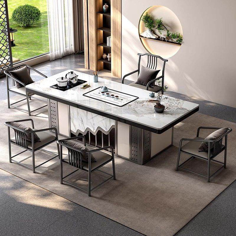 轻奢岩板茶桌椅组合办公室泡茶台烧水壶一体茶几简约客厅家用大板,淘宝优惠券,粉丝福利购,淘宝优惠卷