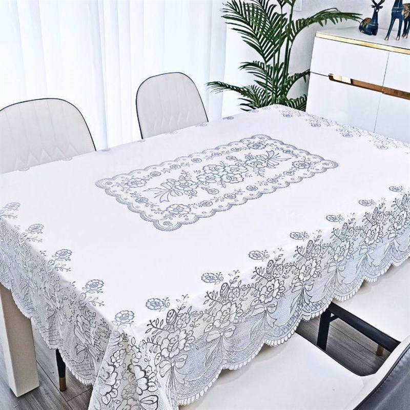 桌布防水防油防烫免洗客厅茶几垫桌垫家用塑料台W布感茶几桌布 - 图3