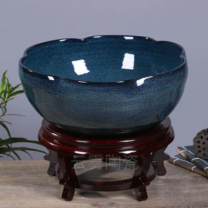 景德镇陶瓷金鱼缸养鱼盆乌龟荷花缸睡莲盆客厅装饰摆件创意风水缸,淘宝优惠券,粉丝福利购,淘宝优惠卷