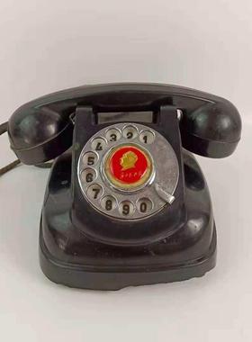 红色怀旧老物件老式电话机手摇拨号机磁石电话机收藏影视橱窗摆件