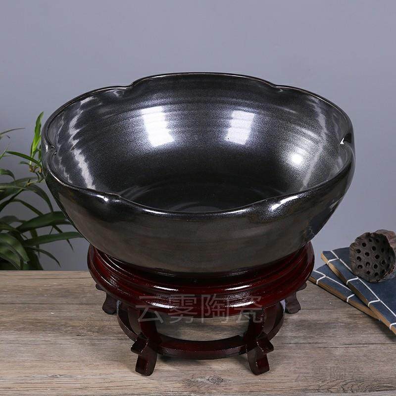 景德镇陶瓷金鱼缸养鱼盆乌龟荷花缸睡莲盆客厅装饰摆件创意风水缸,淘宝优惠券,粉丝福利购,淘宝优惠卷