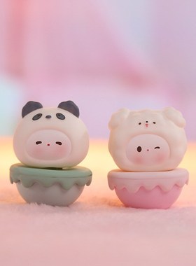 萌宠不倒翁树脂摆件可爱桌面少女解压办公室装饰品公仔小摆件创意