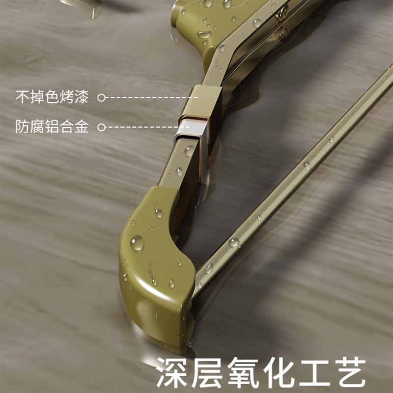 衣撑无痕衣架铝合金衣柜晾衣架防滑挂衣起衣挂包宽肩西服服专用不 - 图1