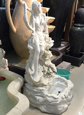 大型喷泉流水欧式 假山流水喷泉 鱼缸室内假山P落地摆件酒店工艺