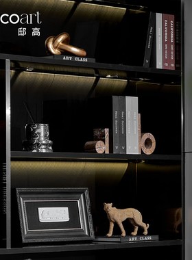 邸高家居入户f玄关鞋柜酒柜抽象创意艺术绳编陶瓷炫彩缠绕装饰摆