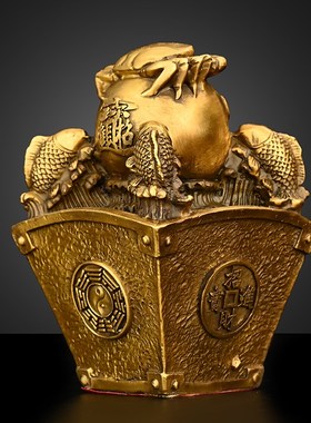 纯铜八方来c财摆件横财得利蟹家居办公室桌装饰小号年年有余富足