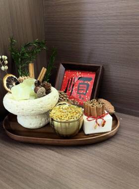 招财桌面摆件客厅玄关家居摆件聚宝盆房间装饰品乔迁新居改造物件