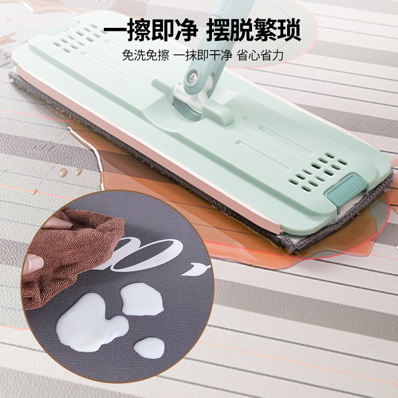 满铺厨房地垫防水防油PU皮革棋盘格玄关J脚垫可裁剪懒人免洗进门 - 图0