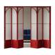 Manufacturer custom folding door living room balcony bathroom bathroom toilet balcony aluminum red gold folding door