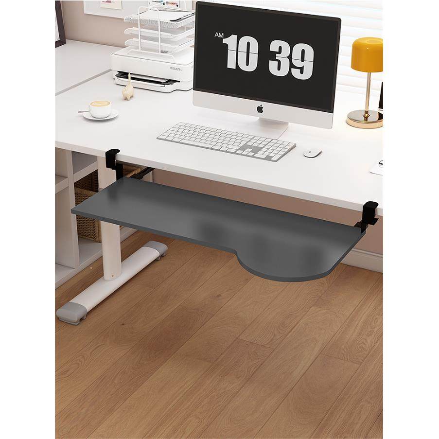 免打孔键盘托架加高笔记本夹桌抽拉木质静音收纳架抽屉定制免安装,淘宝优惠券,粉丝福利购,淘宝优惠卷