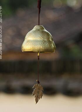 山百集铜铃纯铜入户开门驼铃铜铃手摇葫芦招财镇宅摆件风水大铜铃