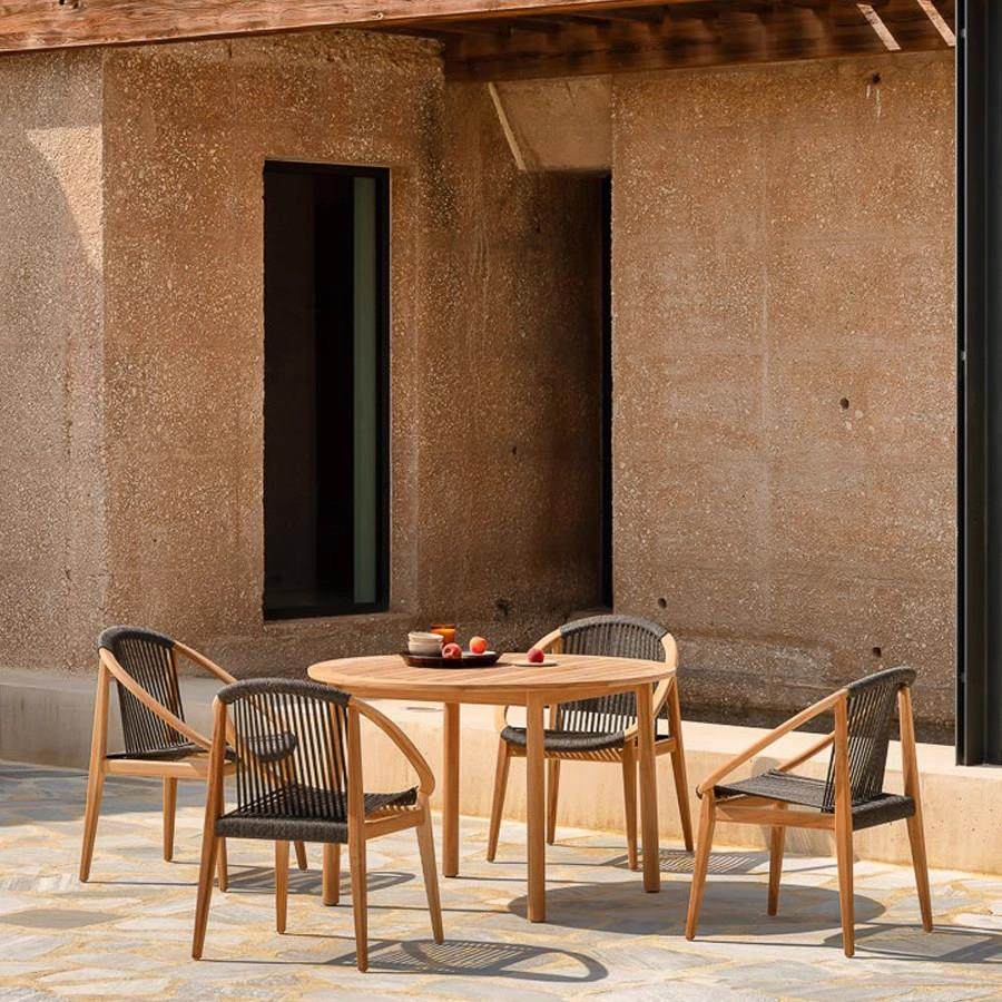 户外藤制餐桌椅实木庭院花园别墅阳台露天豆袋椅咖啡桌柚木家具,淘宝优惠券,粉丝福利购,淘宝优惠卷