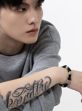 复古国风天然石串珠手链男款男士小众高级感男生手串珠子饰品手环