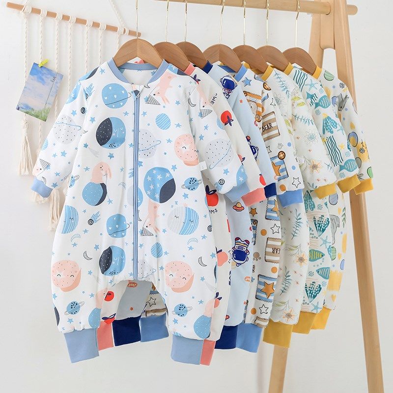 婴儿分腿睡袋纯棉加厚宝宝春秋冬季儿童薄夹棉防踢被四季通用,淘宝优惠券,粉丝福利购,淘宝优惠卷