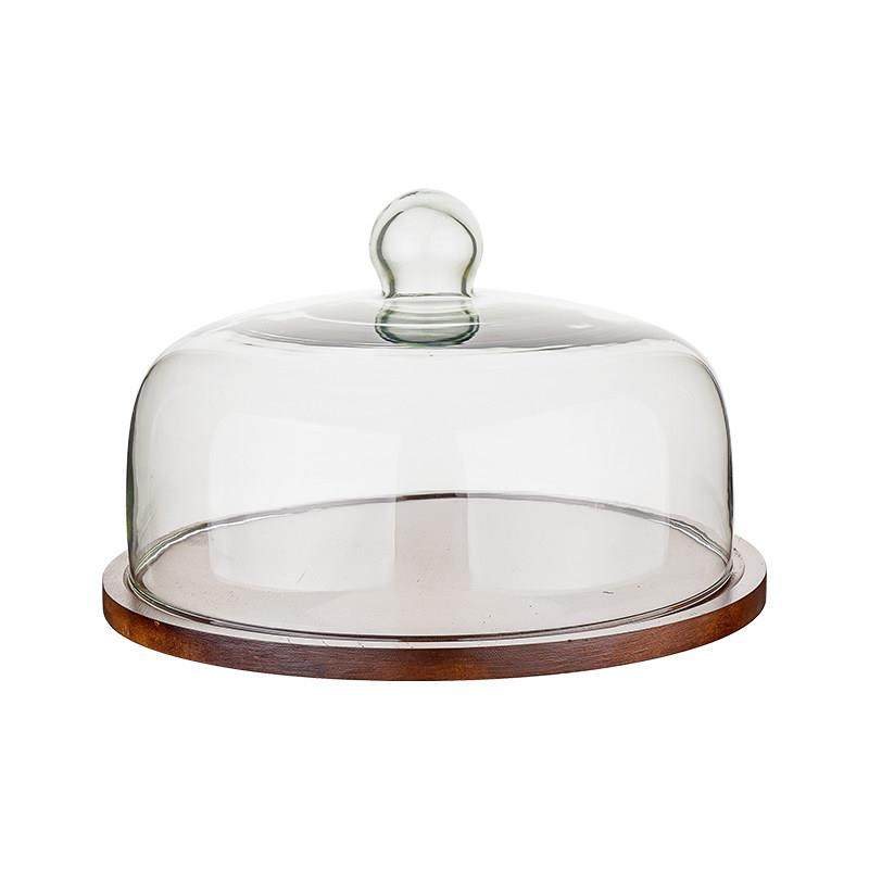 甜品台生日蛋糕托盘展示摆盘带盖玻璃罩水果面包糕点心试吃盘木质,淘宝优惠券,粉丝福利购,淘宝优惠卷