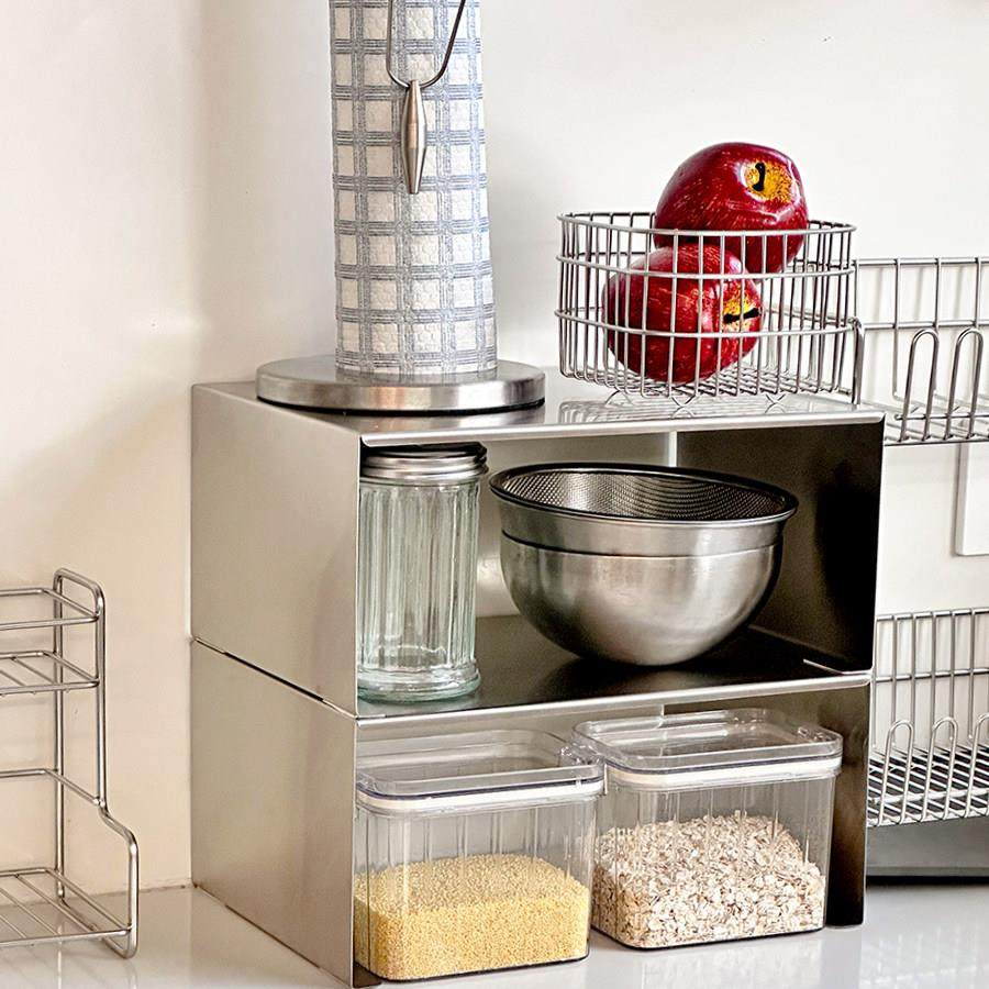 厨房台面304不锈钢调味罐架家用灶台置物架碗碟架放调味料瓶收纳,淘宝优惠券,粉丝福利购,淘宝优惠卷
