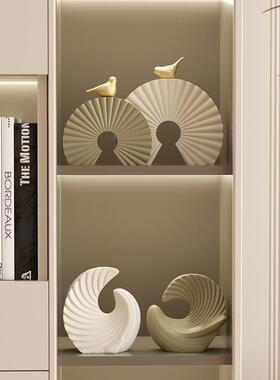 简约艺术家居展示柜装饰品摆件高级感小众客厅酒柜样板间书房摆设