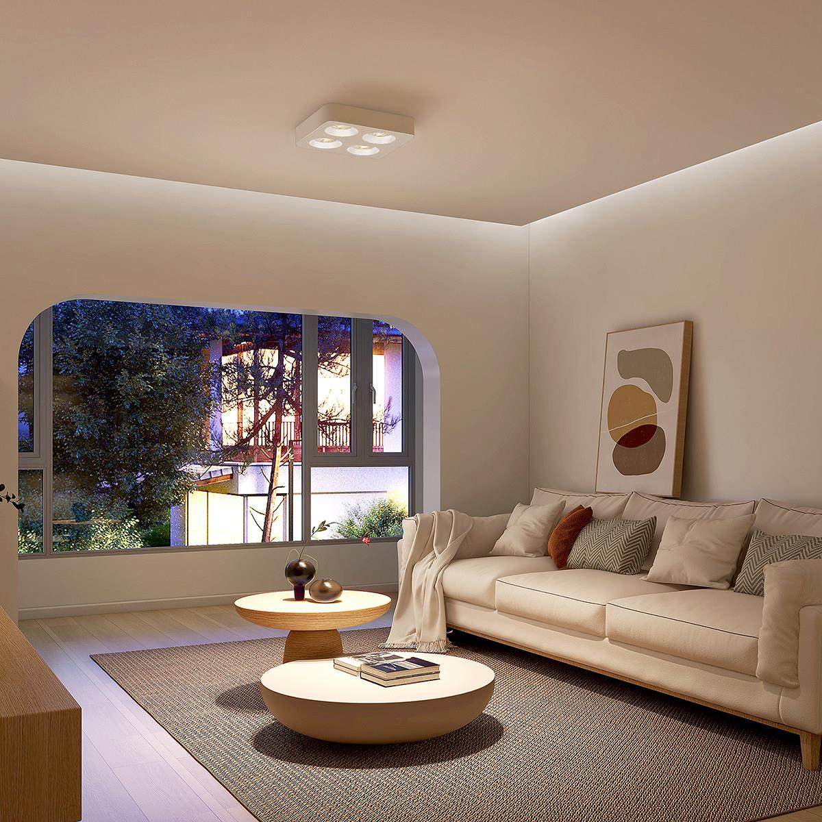 禾品护眼全光谱斗胆灯明装超薄四头客厅卧室无主灯家用深防眩射灯,淘宝优惠券,粉丝福利购,淘宝优惠卷