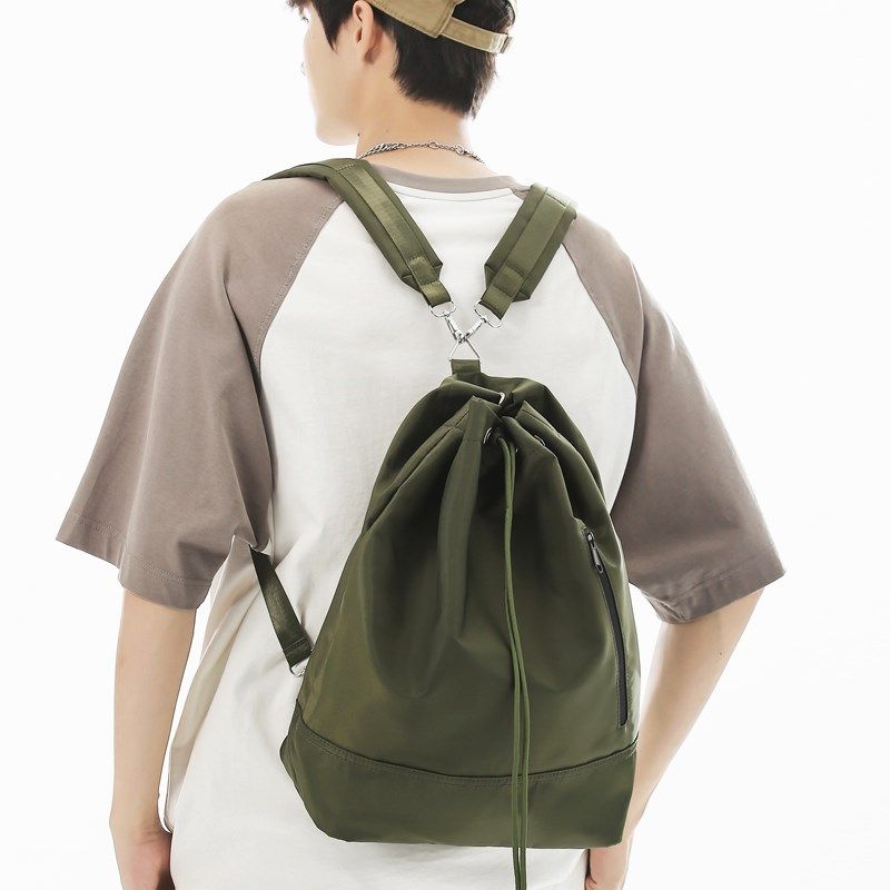 束口抽绳双肩包大容量多功能胸包运动骑行小背包男女轻便简约书包,淘宝优惠券,粉丝福利购,淘宝优惠卷