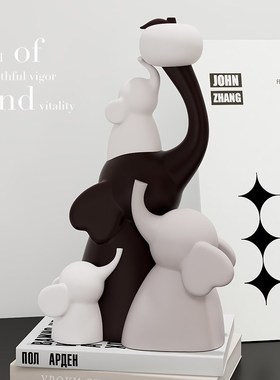 大象桌面摆件高级感小众家居饰品玄关客厅电视酒柜装饰品乔迁礼物