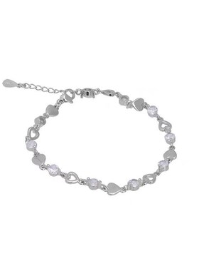 夏季镂空爱心锆石手链女简约高级感百搭心形闺蜜不掉色手串手饰品