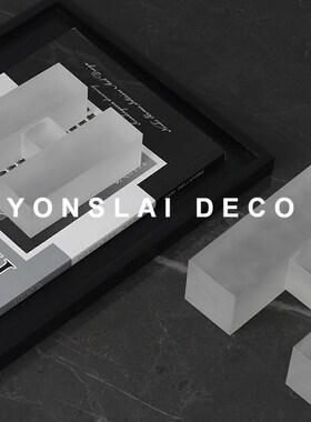 简约现代轻奢水晶书档摆件家居软装饰品样板房间书房桌面书靠摆设