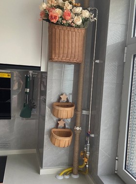 厨房燃气管道遮挡装饰暖气管美化遮丑厨房燃气表箱创意遮丑改造墙