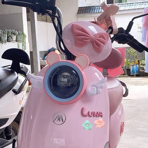 电动车装饰小配件耳朵翅膀可爱创意diy电瓶车通用款爱玛改造用品 - 图3