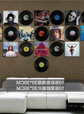 复古工业风黑胶唱片碟片模型道具墙饰壁饰酒吧创意怀旧装饰品摆件