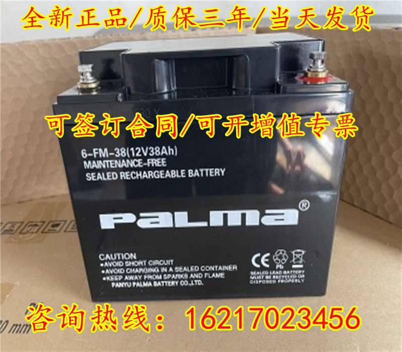 PALMA八马蓄电池PM40-12/12V7a14a17a24a38a40a65a100ah直流屏UPS - 图2