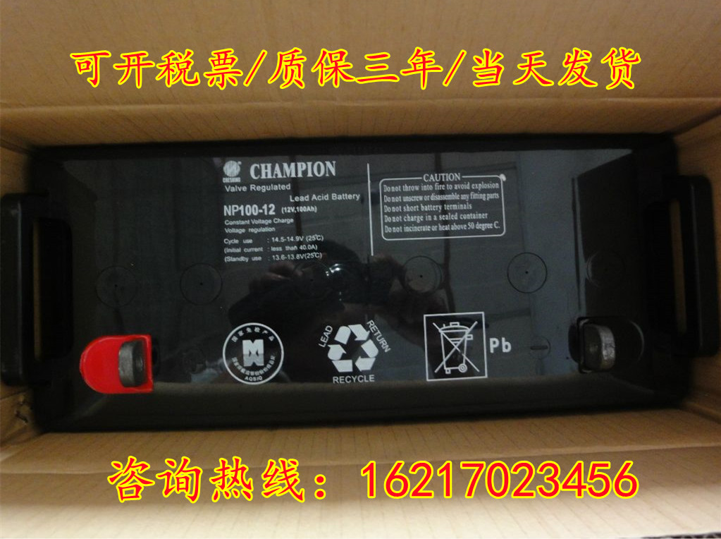 CHAMPION志成冠军UPS蓄电池NP100-12/12v7a17a24a38a65a100a120ah - 图0