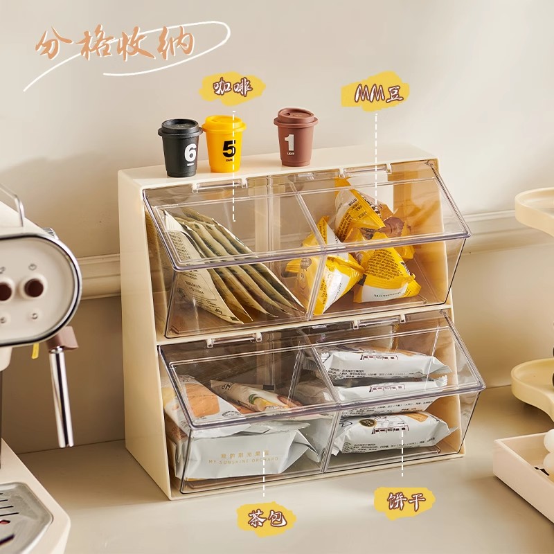 茶包收纳盒台面咖啡胶囊整理神器茶几桌面茶叶茶具带盖防尘储物盒 - 图3