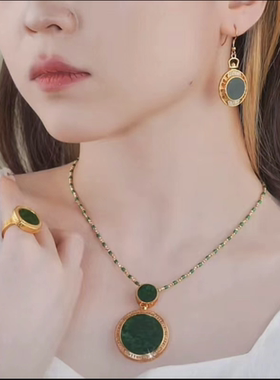 姿茉混合材质竹节链女防过敏项链