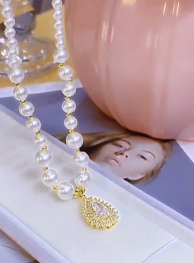 姿茉法式钛钢圆珠女项链