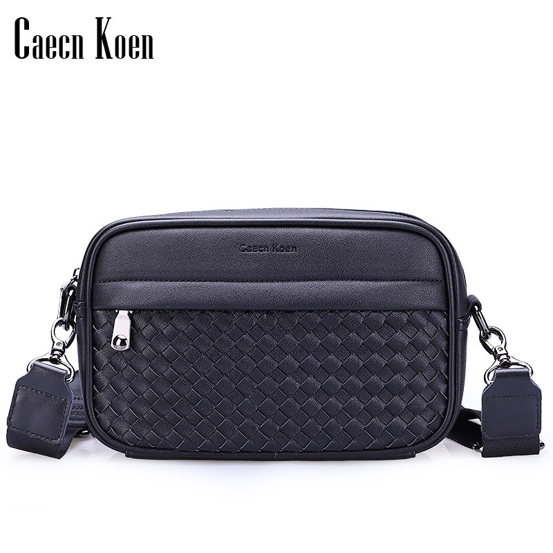 ck真皮手工编织男士单肩运动斜挎包 琉璃苣箱包男士包袋