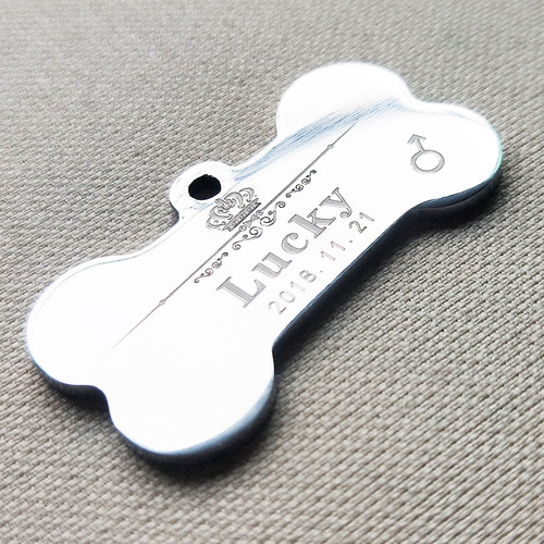 定位狗牌定制小猫咪身份牌防走丢牌宠物金属挂牌定做激光刻字铭牌 - 图1