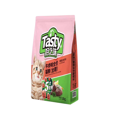 比瑞吉好之味猫粮10kg大包海鲜味牛肉味成幼猫全价全期20斤实惠装
