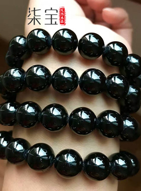 黑碧玺全新民族风男士单圈手串