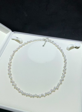 天然淡水无核巴洛克异形珍珠项链