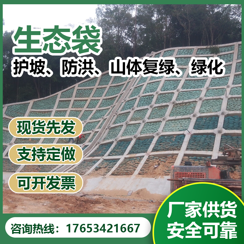 绿色护坡生态袋边防护绿化河道山坡挡土防汛土工布草 …
